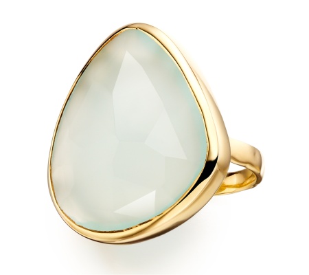 GP Siren Cocktail Ring  -  Aqua Chalcedony - Monica Vinader